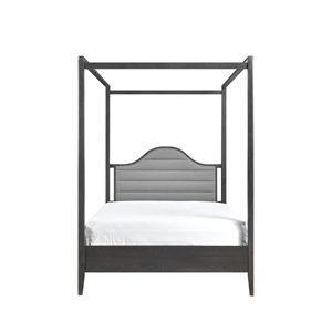 1 pz. Testiera a baldacchino in legno imbottita per letto matrimoniale, set mobili camera da letto - Product Image 4