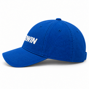 Casquette de baseball F2WIN 6 panneaux ajustée, bleue, avec logo brodé, style décontracté unisexe, protection solaire F2WIN - Product Image 5