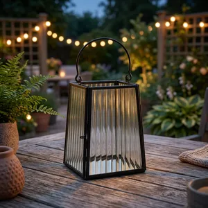 ARTISAN DESIGN Metal Lantern Decorative Lantern Black Finish Premium Quality Home Wedding Gift <b>Candle</b> Light <b>Dinner</b> Made in India - Product Image 4