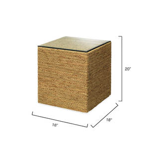 Glass Top End Table Herramienta de torneado funcional y elegante - Product Image 5