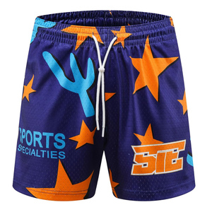 Pantalones Cortos de Baloncesto Casuales Personalizados para Hombre con Cintura Elástica de Poliéster, Secado Rápido, Ecológicos, con Decoración de Logotipo con Impresión Puff - Product Image 2