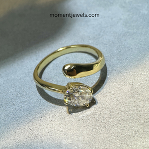 Oval Moissanite <b>Ring</b> for Women Premium 925 Sterling <b>Silver</b> Oval Cut Moissanite <b>Solitaire</b> Band <b>Ring</b> Simple Style All Seasons - Product Image 5