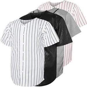 Maillot de baseball unisexe en gros à manches courtes, respirant, en polyester écologique, coupe classique, pour toutes les saisons - Product Image 1