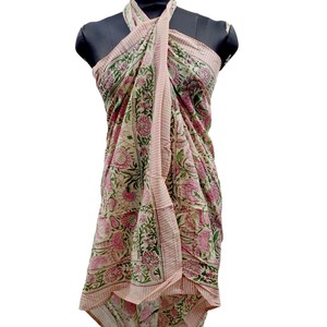 New Arrival <b>Women's</b> Cotton Sarong Wrap Beach Cover-Up <b>Skirt</b> <b>Swimsuit</b> <b>with</b> Print Pattern 1 Piece Pareo Cover-Up - Product Image 1