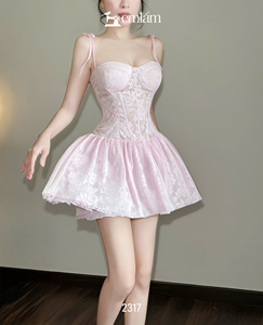 Wholesale Women's Lace <b>Corset</b> Fit-and-Flare Princess Party Dress ET2317 - Product Image 5