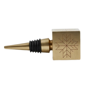 Bouchon de bouteille de vin durable, sur mesure, décoration de mariage, bouchon de vin doré, forme unique - Product Image 2