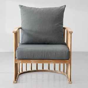 Sofá de Jardín de Lujo, Sofás Modernos para Exteriores de Hotel, Sofá Individual de Madera, Muebles de Patio de Teca, Muebles para Exteriores - Product Image 3