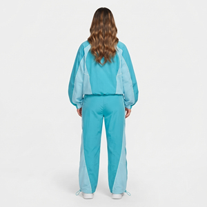 Women's Baggy Windbreaker Tracksuit Full Sleeve <b>Stand</b> Collar Casual Breathable 100% Nylon <b>Drop</b> Shoulder Ladies Jogging Tracksuit - Product Image 5