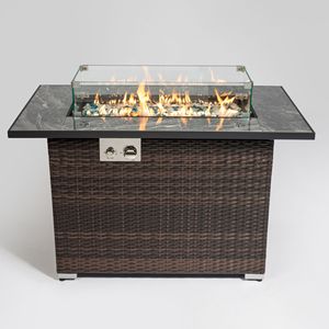 44-Inch Outdoor Propane <b>Fire</b> <b>Pit</b> <b>Table</b> <b>with</b> Ceramic Tabletop Gas <b>Fire</b> <b>Table</b> for Outdoor Entertainment - Product Image 3