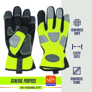 Guantes de Seguridad de Cuero de Grano Partido, Protección UV, Antideslizantes, Impermeables, Unisex, para Uso en Exteriores, Alta Calidad, Bajo Precio - Product Image 2