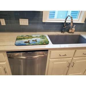 Absorbent Dish <b>Drying</b> <b>Mat</b> Pad 14 X 21\" Multicolor Mother Duck Dish Drainer <b>Mat</b> for <b>Kitchen</b> Counter Countertop Dish <b>Drying</b> <b>Mat</b> - Product Image 4