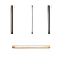 Raccord de tuyau en laiton PSB0072 1/2" x 8" IPS, électroplaqué, à visser, 1,6 mm (t).