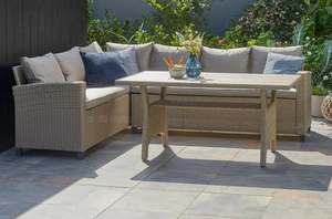 Ensemble de salle à manger JULEMIND avec 2 chaises, 1 banc, chaise en rotin tressé, plateau PLW, ensemble de meubles de jardin en boîte - Product Image 5