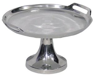 Classic Design Two-Tier Metal <b>Cake</b> Stand with <b>Gold</b> Finish and Bow <b>Top</b> Design - Product Image 3