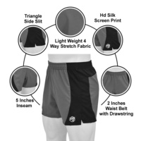 Short de sport unisexe personnalisé pour l'été, décontracté, uni, style urbain, écologique, imperméable, en polyester, avec poches, logo, entrejambe de 5 pouces