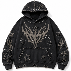 Wholesale Sourcing Heavyweight Cotton Oversized Hoodie Men Custom Puff Print Mens Hoodie for Streetwear Brands - Product Image 5