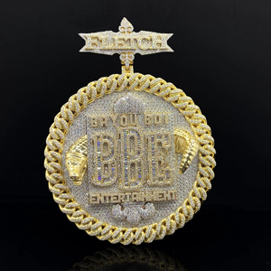 Colgante de Corona con Diamantes y Baño de Oro Rosa para Hombre, Estilo Hip Hop, de The Ice Legacy - Product Image 1