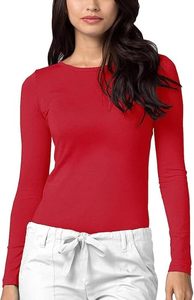 Camiseta de Manga Larga para Mujer, de Lujo, Corte Ajustado, Tela Suave, Diseño Estampado y Liso, Transpirable, Poliéster, Anti-Pilling, Ligera - Product Image 2