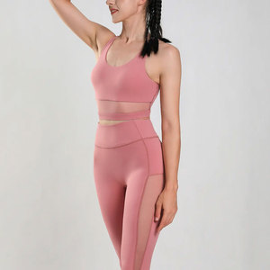 Solid Color And Solid Pattern Women 2-Piece <b>Yoga</b> <b>Set</b> Custom Printing Logo Gym Wear Women 2-Piece <b>Yoga</b> <b>Set</b> - Product Image 3