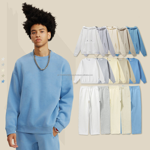 Ensemble de pantalons de survêtement et de sweat à capuche multicolores 100% coton surdimensionné 500 gsm de haute qualité - Product Image 5