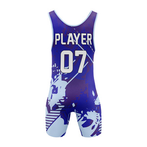 Ropa de Lucha Libre para Hombre, Personalizada con Impresión Digital, Spandex/Poliéster, Transpirable, Ligera, Elástica, de Secado Rápido y Duradera, Estilo Americano - Product Image 2