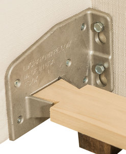 Gray Upholstered <b>Bed</b> <b>Frame</b> <b>Platform</b> <b>Bed</b> Fabric Headboard Footboard Nailhead Trim Bedroom Furniture - Product Image 4