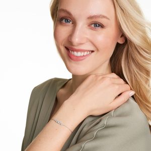 Cosmos Lab-Grown Diamond Round Brilliant Cut Filled Luxury <b>Bracelet</b> in White Gold - Product Image 6