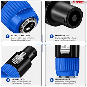 Adattatore Speakon di Alta Qualità, Connettore Audio Maschio per Altoparlanti - Product Image 4
