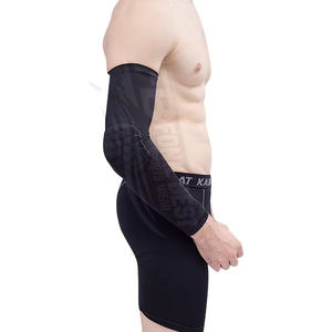 Manga de compresión acolchada con protector de codo para fútbol, voleibol, béisbol, protección, nombre del equipo personalizado, logotipo frontal, tallas para adultos - Product Image 2