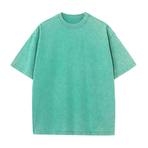 Camiseta Oversize de Algodón con Lavado Ácido para Hombre, Estilo Retro Vintage, para un Look Urbano Casual - Product Image 3