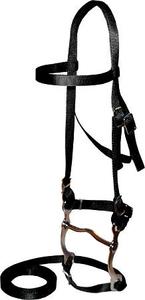 Classic Nylon <b>Horse</b> Bridle with Reins Adjustable Buckles Durable Hardware <b>for</b> Stable Riding Training Handling and <b>Grooming</b> Uses - Product Image 4
