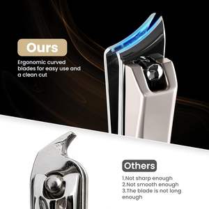 Lot de 2 coupe-ongles professionnels en acier au carbone haute résistance, nouveau design, à mâchoires larges pour ongles épais et incarnés, OEM - Product Image 5