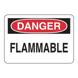 Panneau de signalisation de danger inflammable durable pour intérieur/extérieur, pour zones à risque - Product Image 1