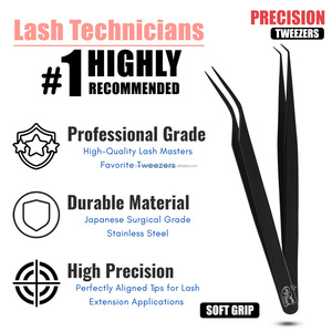 แหนบต่อขนตา90องศาแหนบแยกขนตาแหนบต่อขนตาปรับแต่งได้ทำจากสแตนเลส - Product Image 3