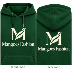 Sweat-shirt à capuche vert pour homme, coupe ample, en molleton de coton, logo sur le devant, vêtements décontractés d'hiver, fabricants professionnels sur mesure pour hommes - Product Image 3