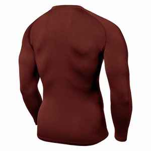 High Quality Unisex <b>Compression</b> MMA Rash Guard Breathable Long Sleeve <b>Shirt</b> Protection Customizable for <b>Men</b> - Product Image 2