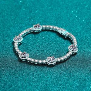 AMBER JEWELS T-3267 Pulsera Clásica de Plata Tibetana con Baño de Oro de 18K y Piedra Natural, Corte Esmeralda, Unisex, para Boda, Certificación IGI - Product Image 5