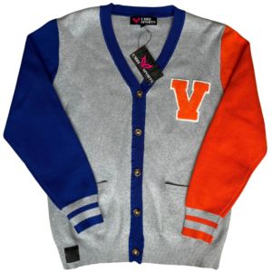 Custom OEM & ODM Casual Knit <b>Cardigan</b> <b>Sweater</b> Long Sleeve Collegiate Varsity with Striped Pattern for Winter university <b>Cardigan</b> - Product Image 1