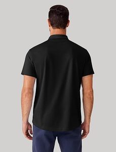 เสื้อโปโลผู้ชาย แห้งเร็ว แขนสั้น คอปก ทรงเข้ารูป สไตล์ลำลอง เรียบหรู - Product Image 3