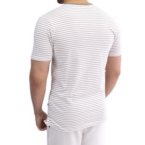 Wholesale Striped <b>Henley</b> Neck Tee <b>for</b> <b>Men</b> New Fashion Slim Fit Polyester Cotton Half Sleeve Buttoned <b>T</b>-<b>Shirt</b> OEM Custom Branding - Product Image 5