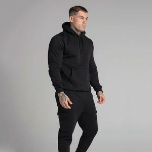 Survêtement décontracté en coton et polyester, uni, respirant, à séchage rapide, unisexe, personnalisable avec logo, pour hommes, vente en gros - Product Image 3