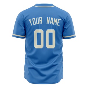 Camiseta de Béisbol Personalizada para Hombre, Azul, Manga Corta, Cuello en V, Absorbe la Humedad, Ropa Deportiva de Equipo con Número 00 Impreso en la Parte Delantera - Product Image 3