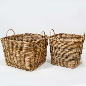 Modern Water Hyacinth Eco-Friendly Multifunction Custom Shape Clothes <b>Storage</b> <b>Hamper</b> Clothing Laundry Organizer - Product Image 3