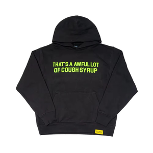 Sweat à capuche noir pour homme, coupe régulière, en jersey de coton, anti-odeur, avec poche imprimée, style streetwear, idéal pour l'hiver - Collection That's Awful Lot Cough Syrup - Product Image 1