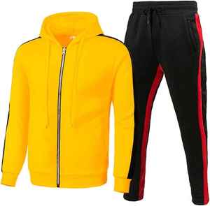 OEM Eco-Friendly Casual Solid Men's Sport Streetwear <b>Tracksuit</b> <b>Winter</b> Outdoor Wholesale Cheap Price Front Logo Plus Size Hooded - Product Image 4