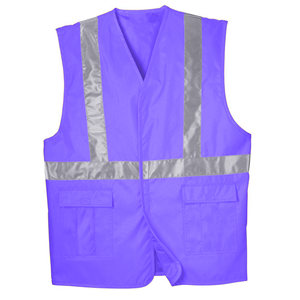 Chaleco de Seguridad de Alta Visibilidad Rojo Reflectante Unisex Ropa de Trabajo Material de Poliéster - Product Image 2