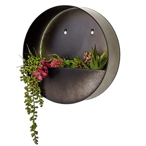 Set of 2 Galvanized Metal <b>Wall</b> <b>Planters</b> Farmhouse Hanging Flower Pots for Indoor Outdoor <b>Vertical</b> Garden Home Decoration - Product Image 6