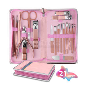 Ensemble professionnel de manucure et pédicure en acier inoxydable, kit de soin des ongles avec étui zippé pour la beauté et le toilettage, vente en gros - Product Image 3