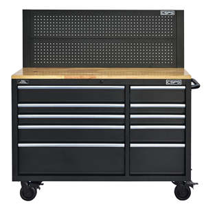 Armoire d'atelier 132 cm à 10 tiroirs en acier inoxydable durable pour mécanicien, garage, industrie, entrepôt - Product Image 6