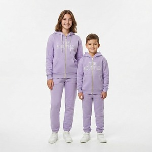 Conjunto Deportivo Informal para Jóvenes, Niños y Niñas, Sudadera con Capucha y Cremallera Completa y Pantalones Deportivos a Juego - Product Image 2